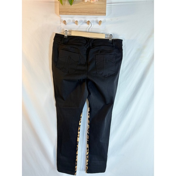 TRIPP NYC Leopard Print Black Trim Pants Size 16 Punk Dark Goth Alternative Y2K - Picture 10 of 16